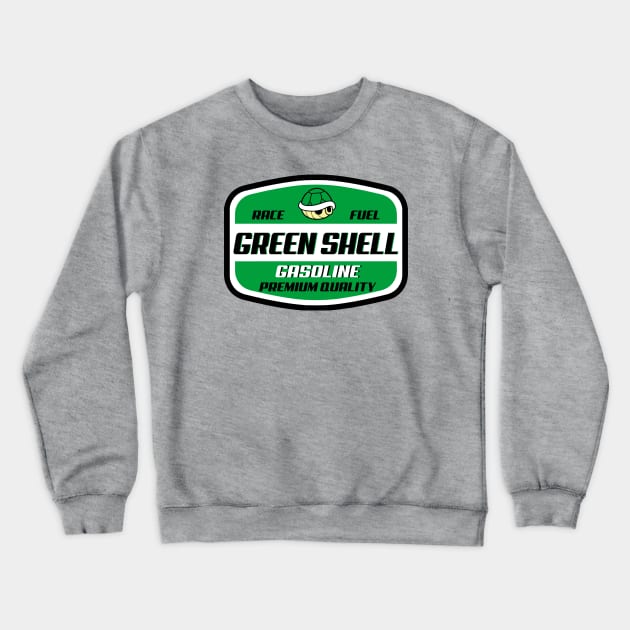 Green Shell Gasoline Crewneck Sweatshirt by carloj1956